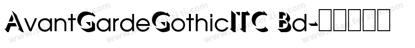 AvantGardeGothicITC Bd字体转换